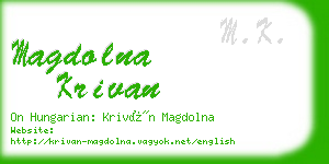 magdolna krivan business card